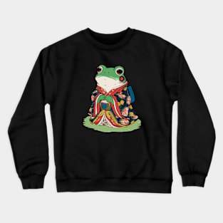 Frog in Kimono Crewneck Sweatshirt